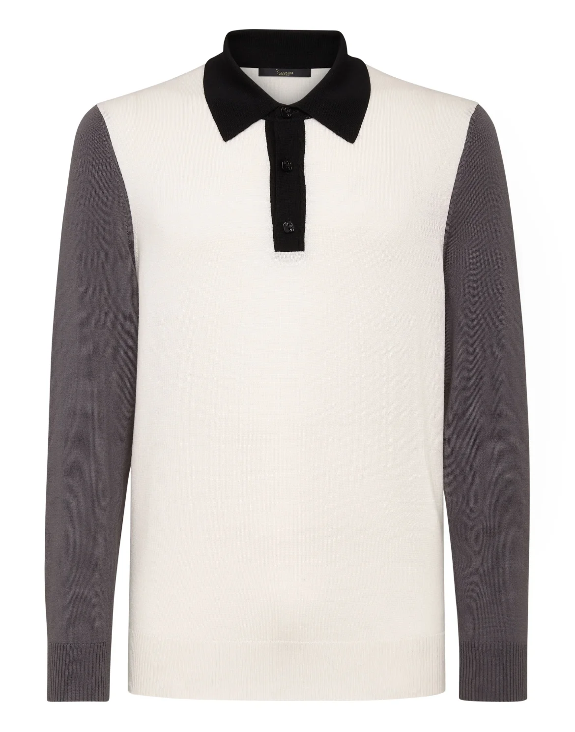 Merino wool Pullover Polo-Neck LS Color Block, цвет: Бежевый