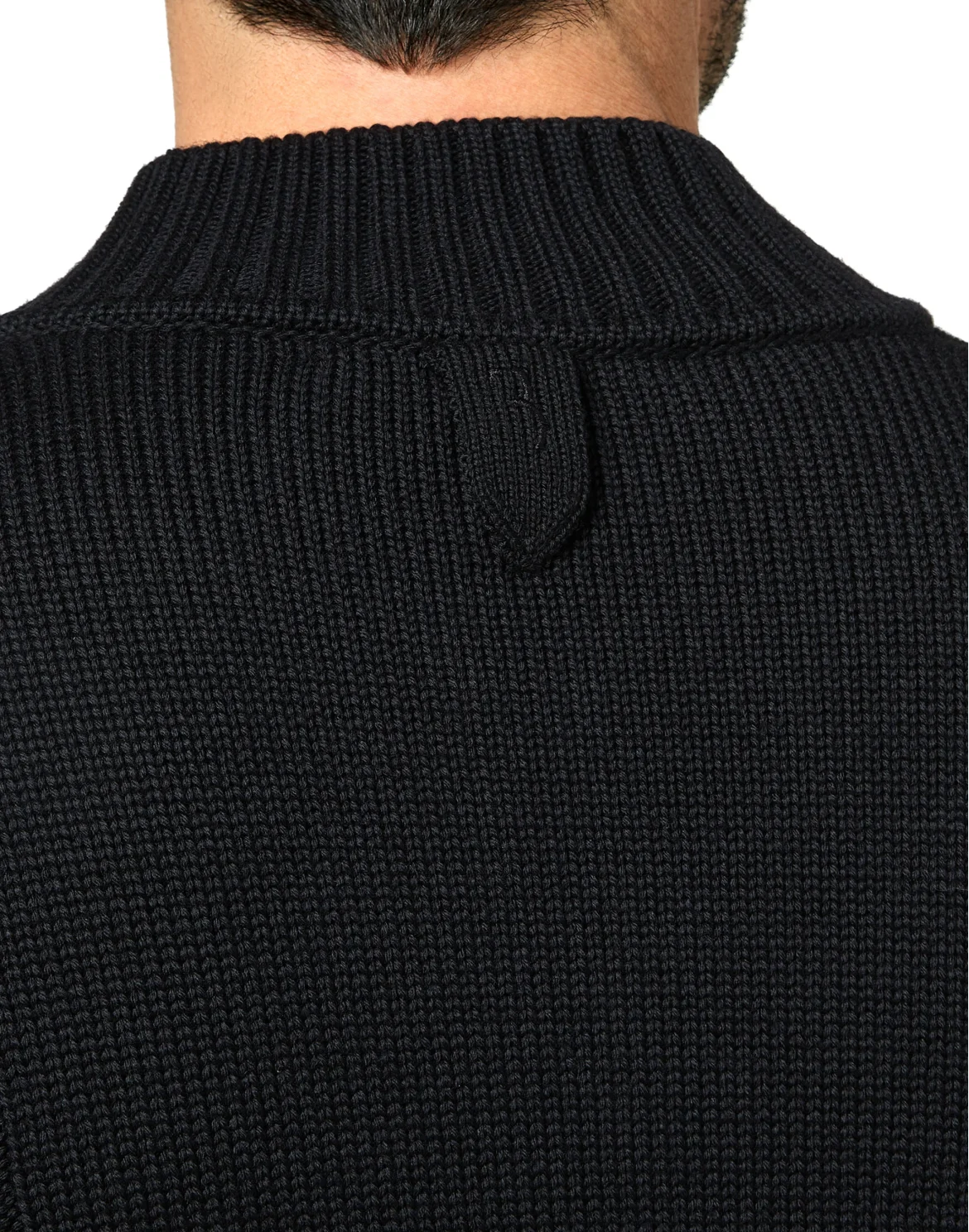 Merino wool Pullover full zip, цвет: Черный