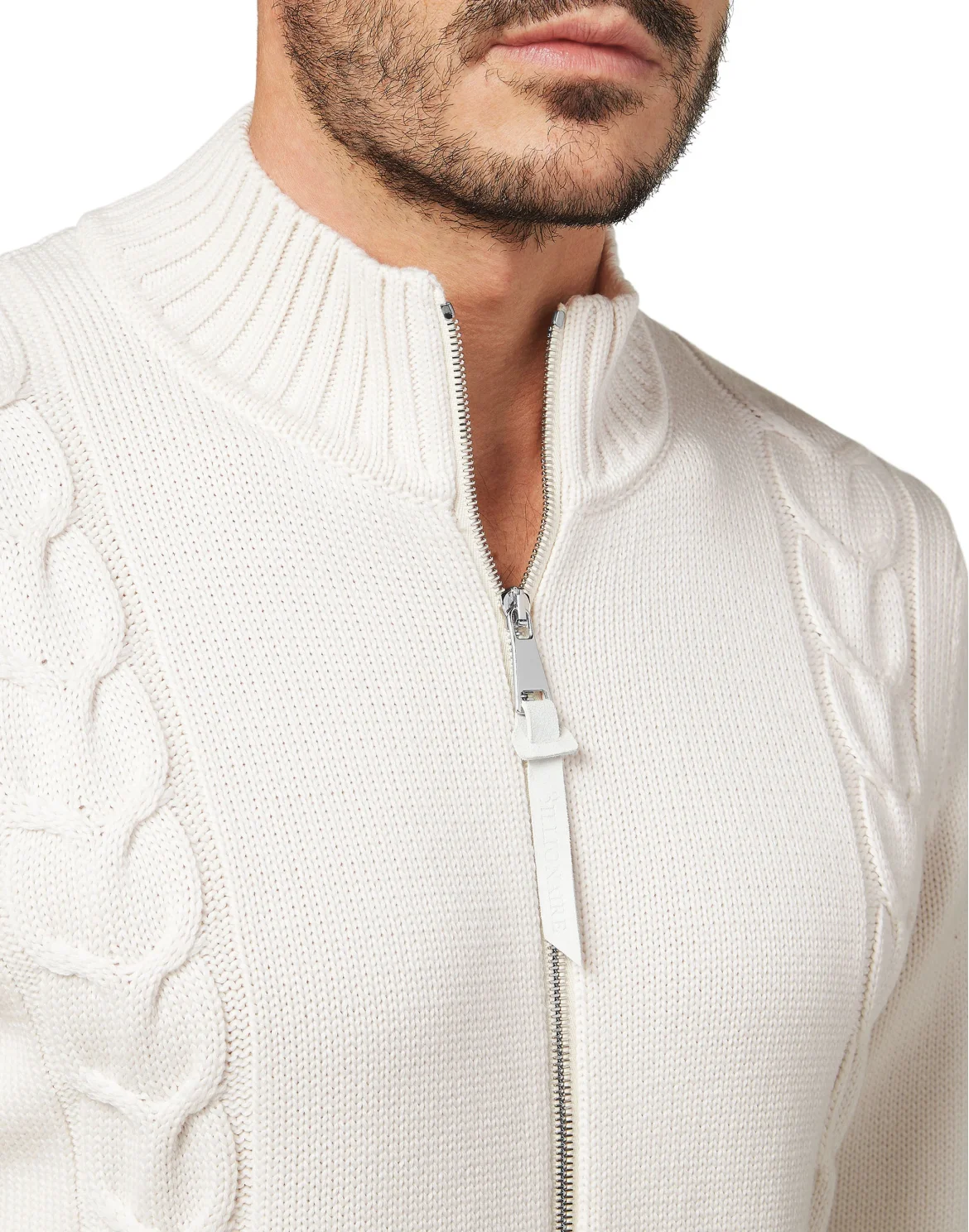 Merino wool Pullover full zip, цвет: Бежевый