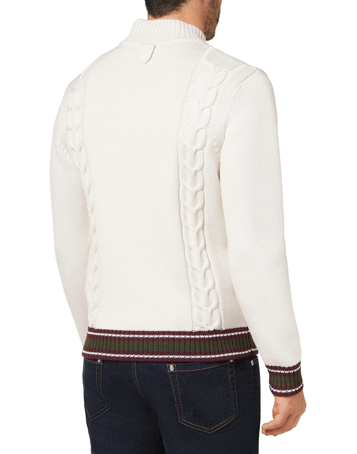 Merino wool Pullover full zip, цвет: Бежевый