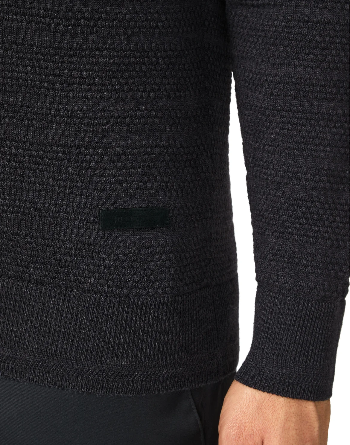 Merino wool Pullover zip mock Istitutional, цвет: Серый