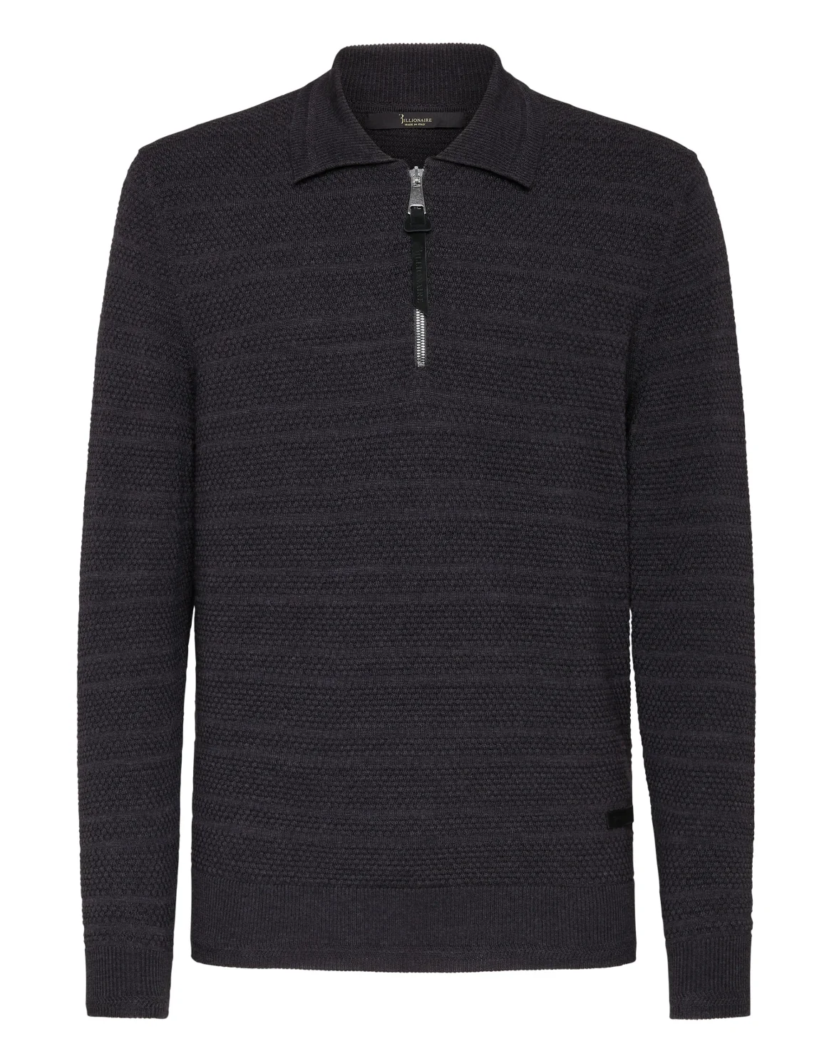 Merino wool Pullover zip mock Istitutional, цвет: Серый