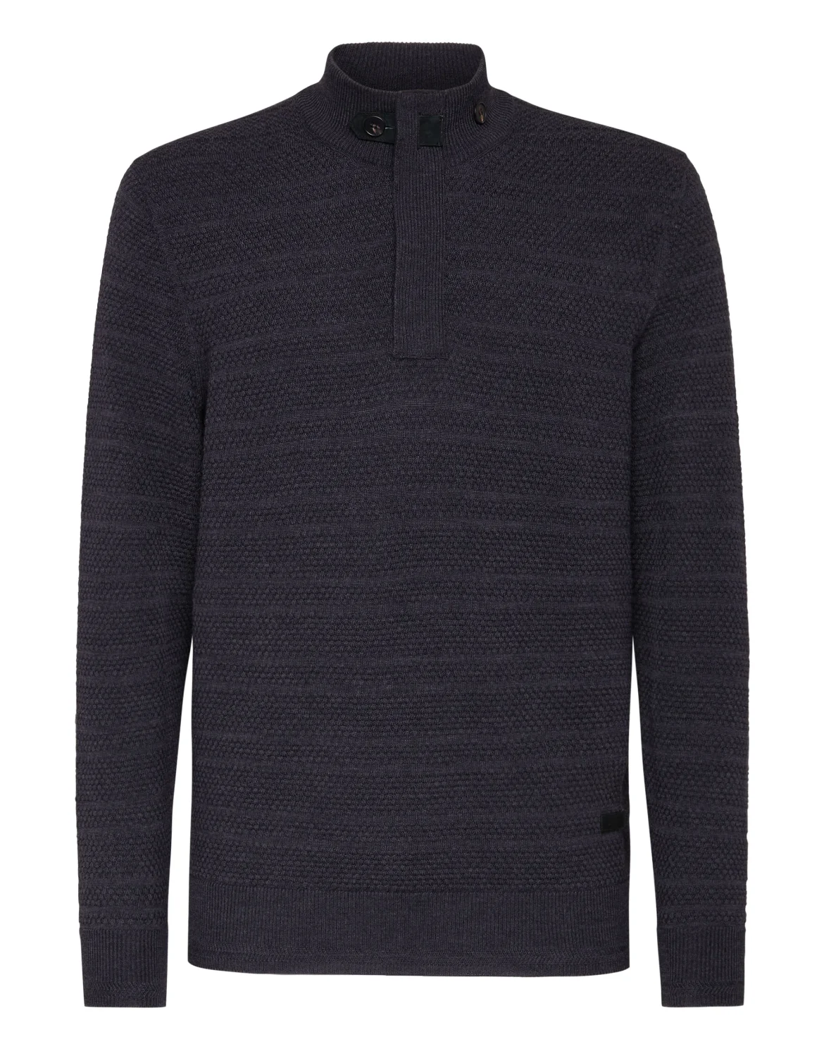 Merino wool Pullover zip mock Istitutional, цвет: Серый