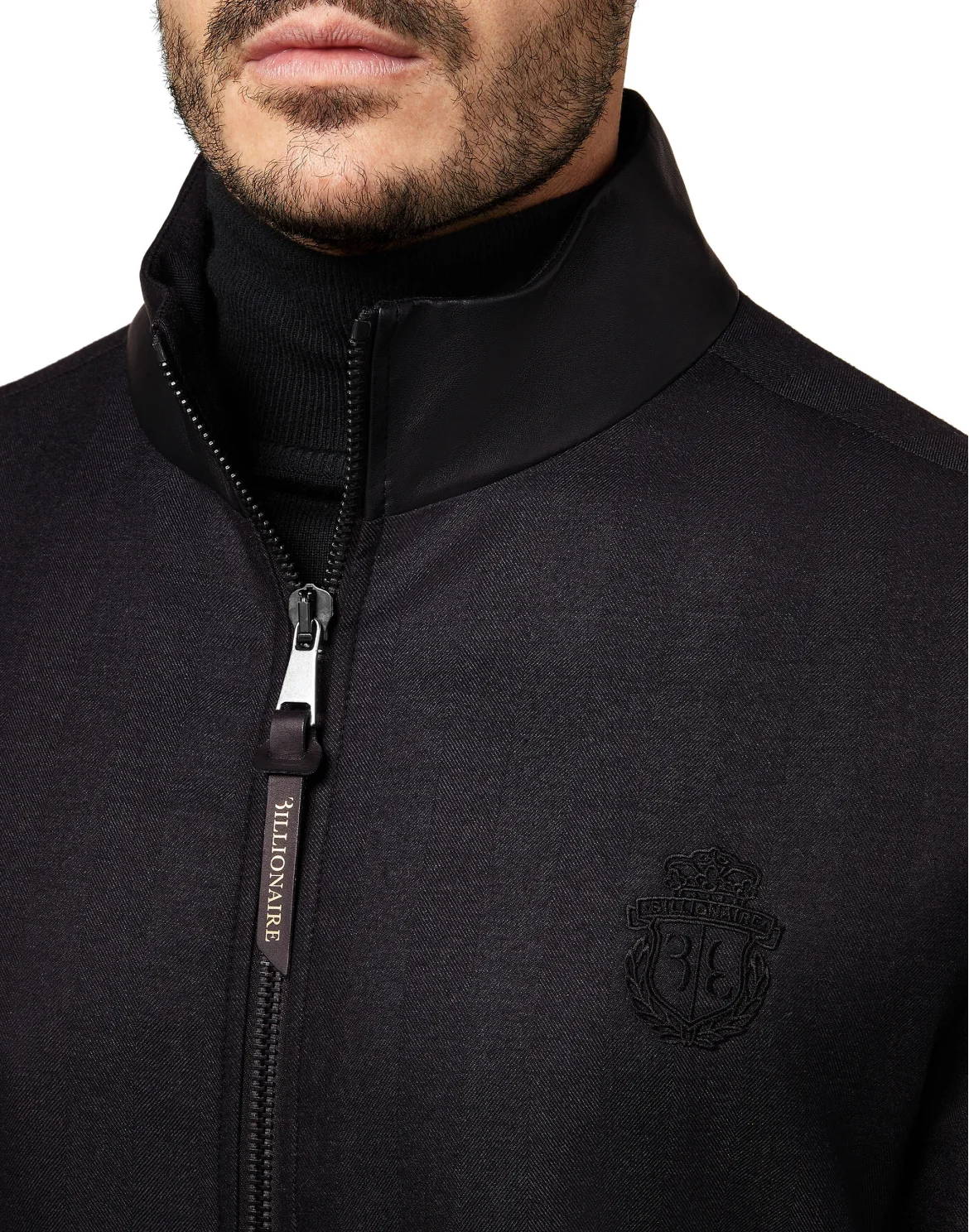 Bicolor Bomber leather inserts Crest, цвет: Серый