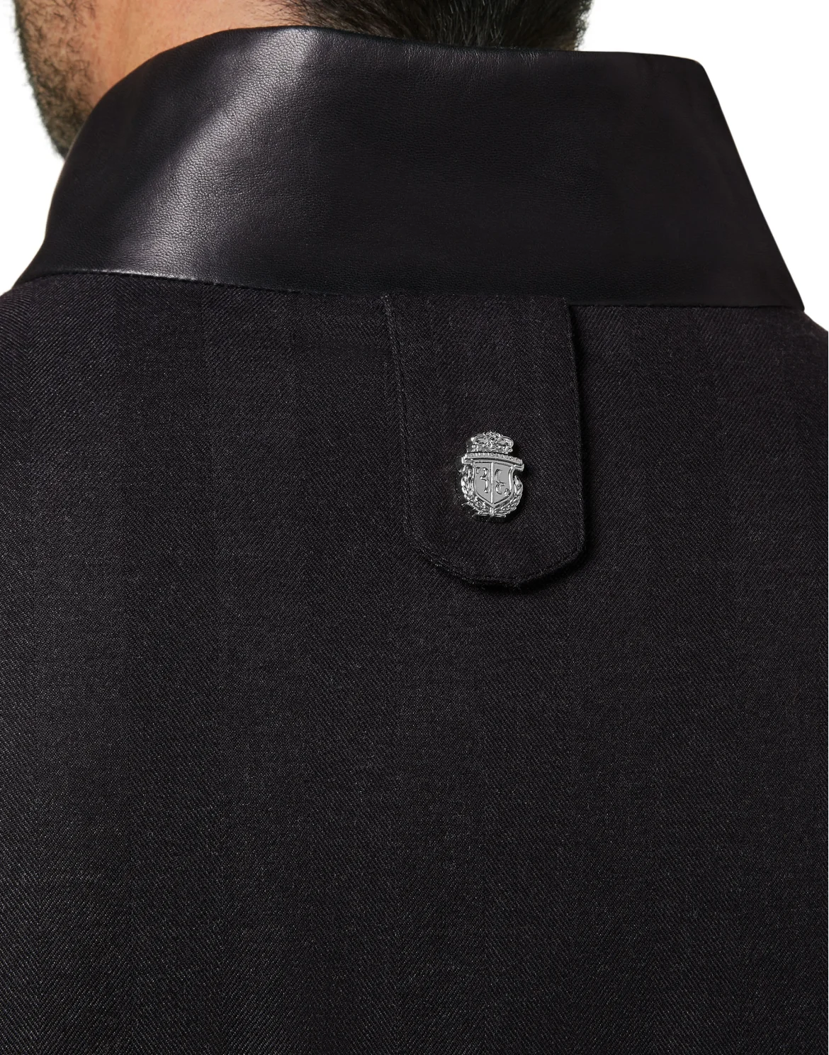 Bicolor Bomber leather inserts Crest, цвет: Серый