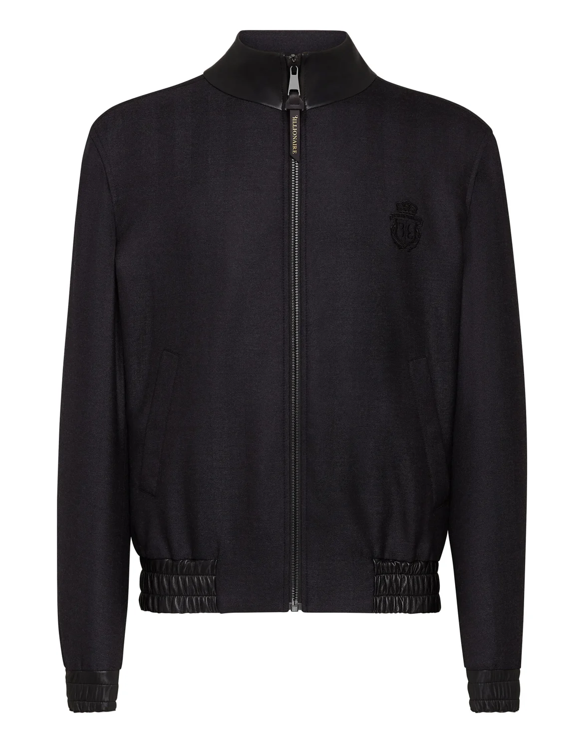 Bicolor Bomber leather inserts Crest, цвет: Серый
