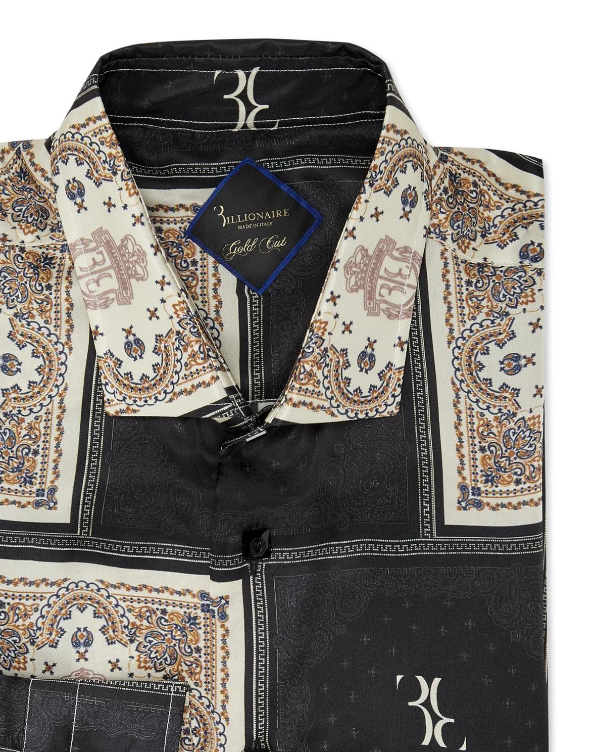 Silk Shirt Gold Cut LS Geometric, цвет: Бежевый