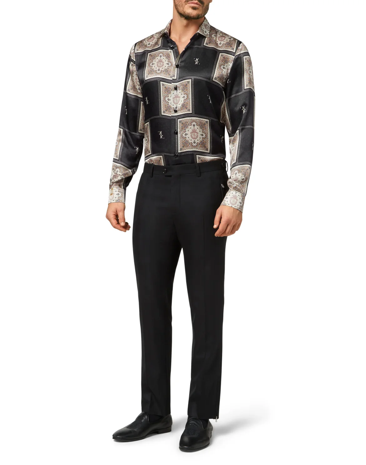 Silk Shirt Gold Cut LS Geometric, цвет: Бежевый