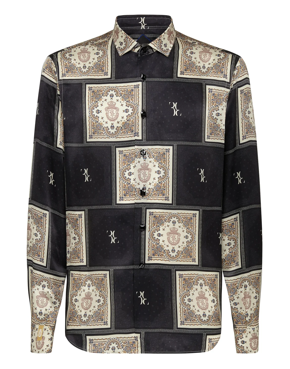 Silk Shirt Gold Cut LS Geometric, цвет: Бежевый