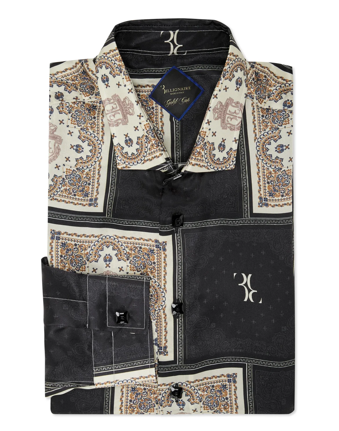 Silk Shirt Gold Cut LS Geometric, цвет: Бежевый