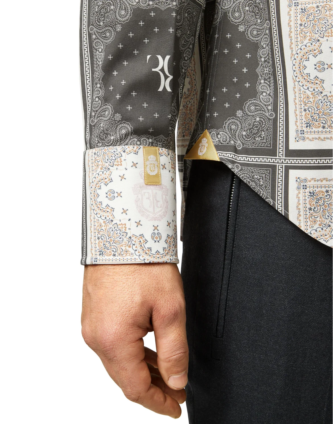 Shirt Silver Cut LS Geometric, цвет: Бежевый