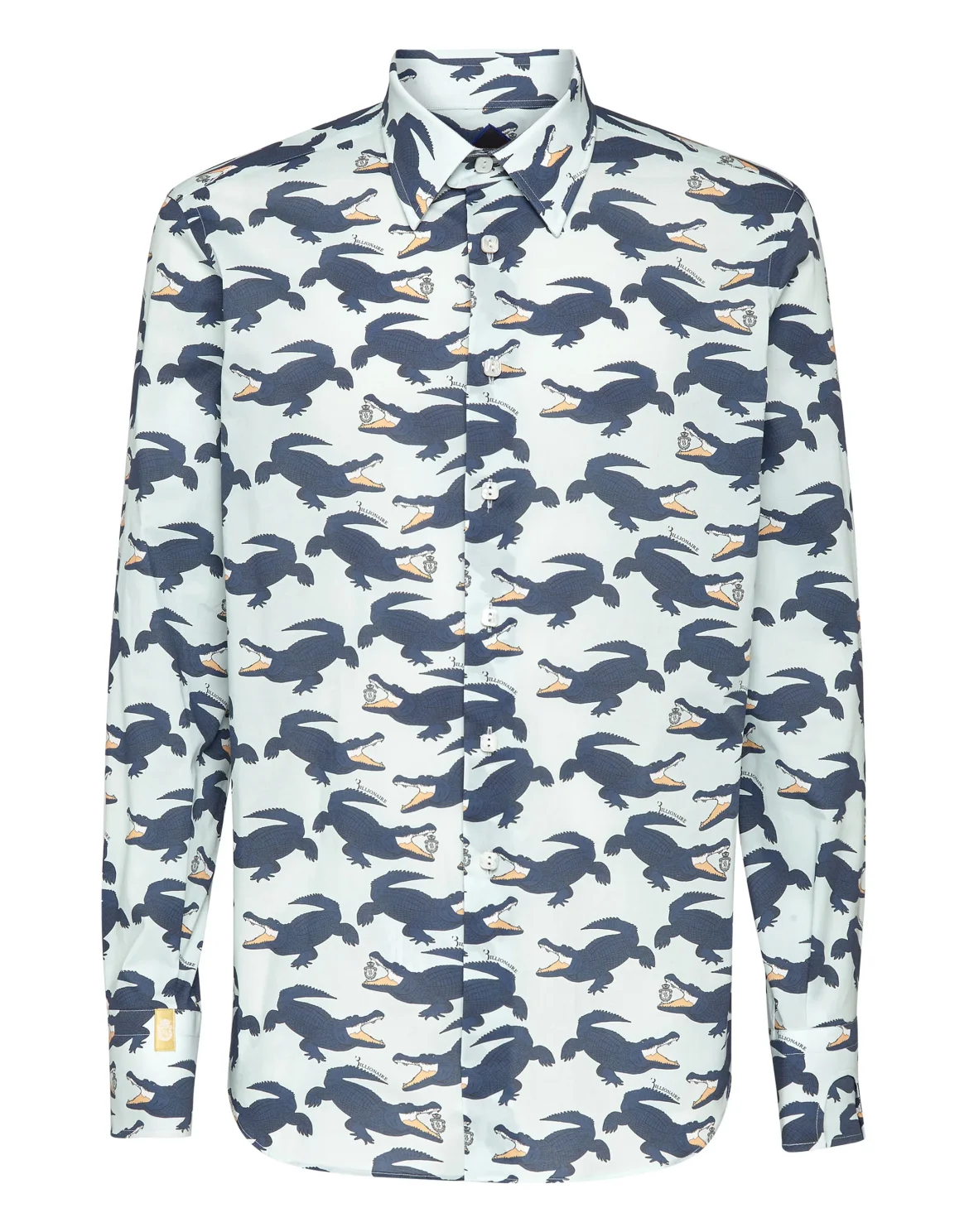 Shirt Silver Cut LS All over print Crocodile, цвет: Голубой