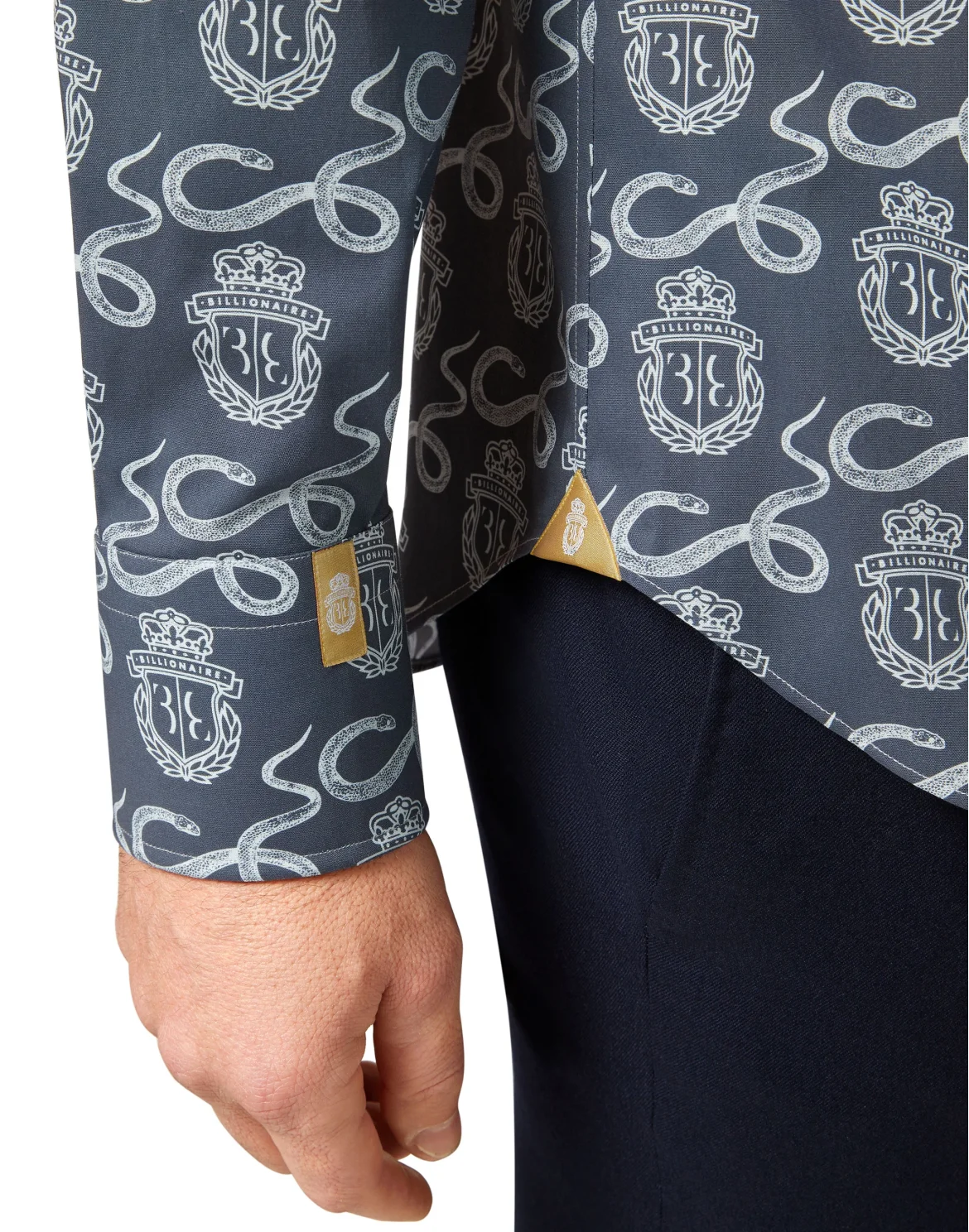 Shirt Silver Cut LS Snake, цвет: Синий