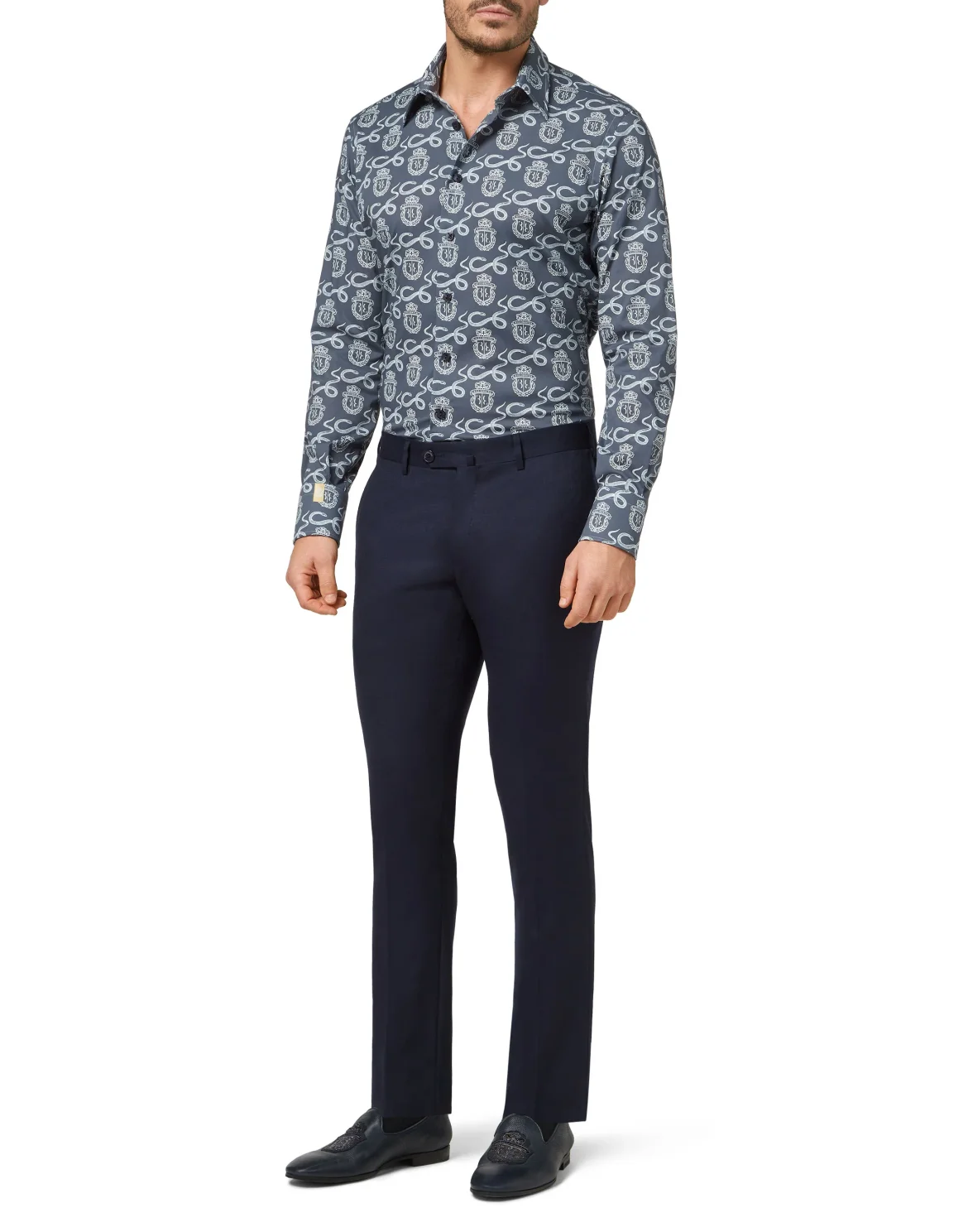 Shirt Silver Cut LS Snake, цвет: Синий