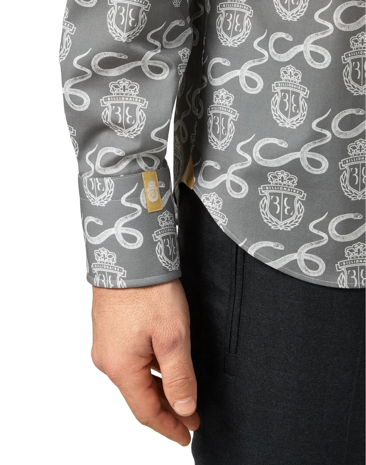 Shirt Silver Cut LS Snake, цвет: Серый