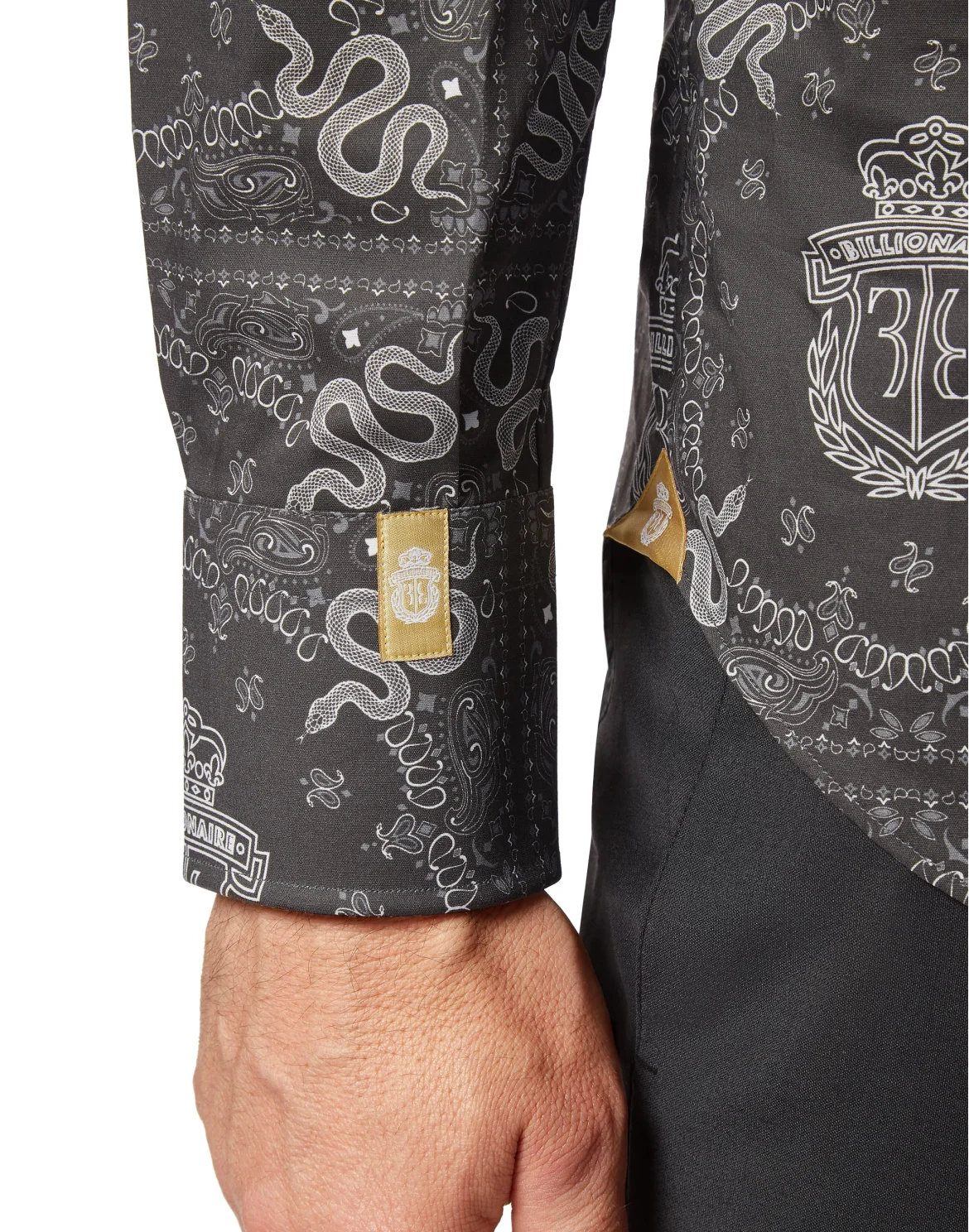 Shirt Gold Cut LS Geometric, цвет: Черный