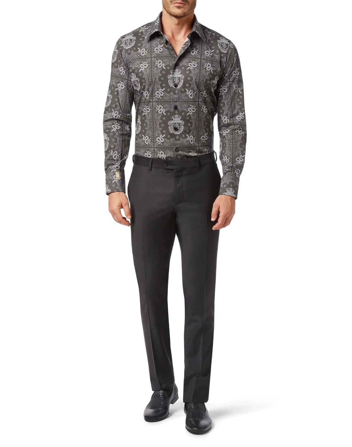 Shirt Gold Cut LS Geometric, цвет: Черный
