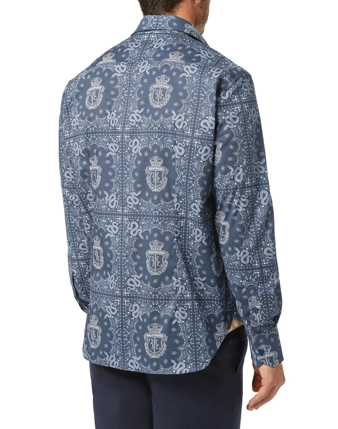 Shirt Gold Cut LS Geometric, цвет: Синий