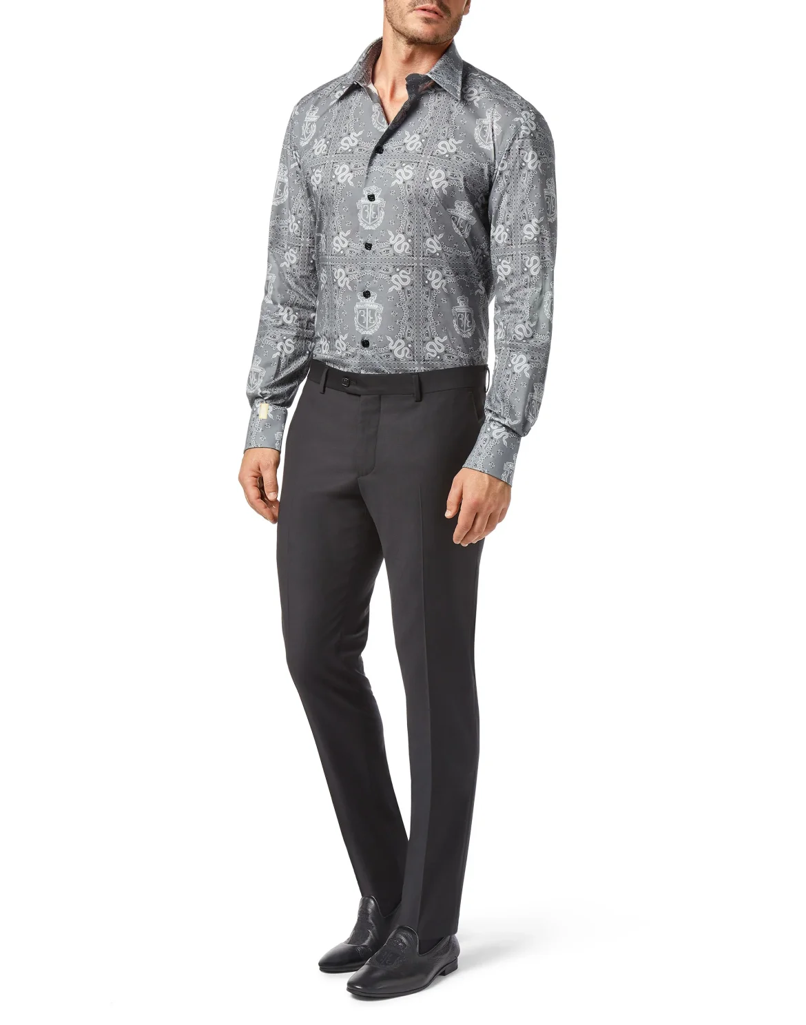 Shirt Gold Cut LS Geometric, цвет: Серый