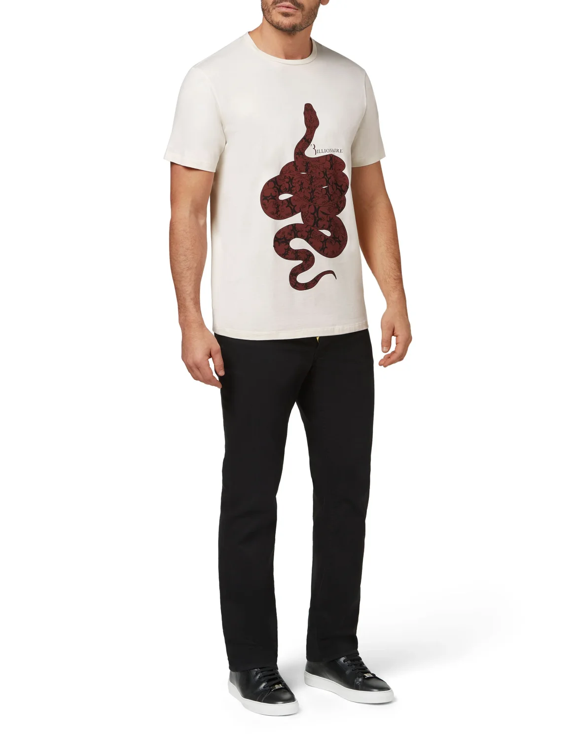 T-shirt Round Neck SS Snake, цвет: Бежевый
