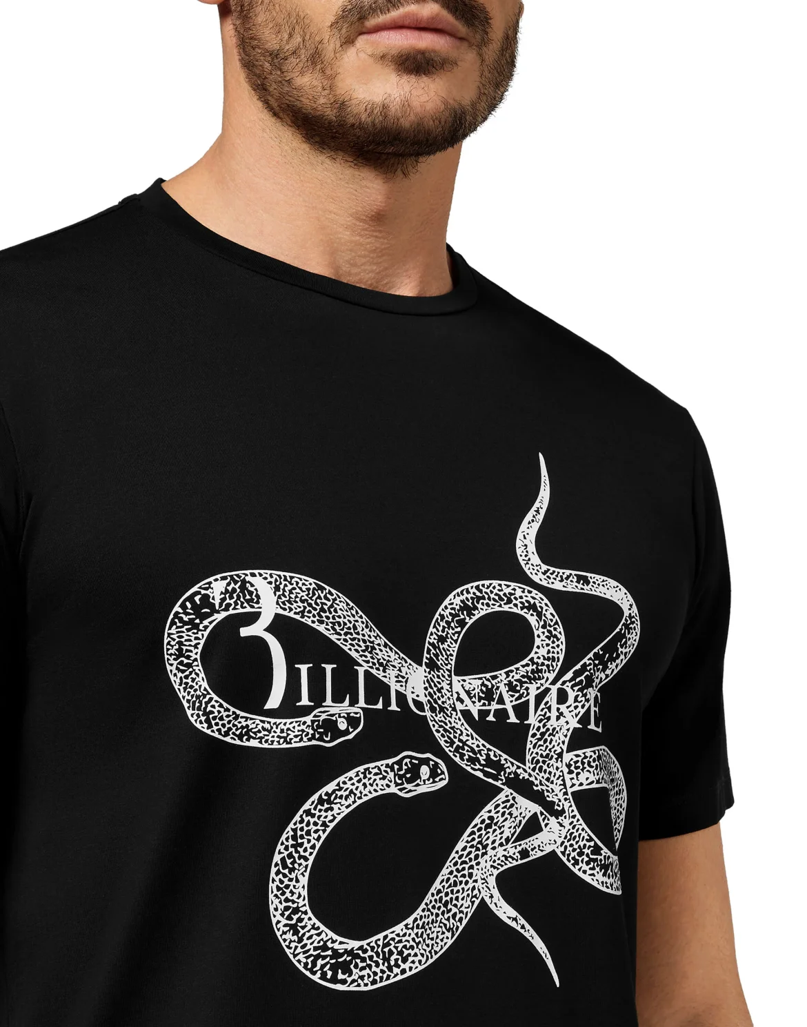 T-shirt Round Neck SS Snake, цвет: Черный