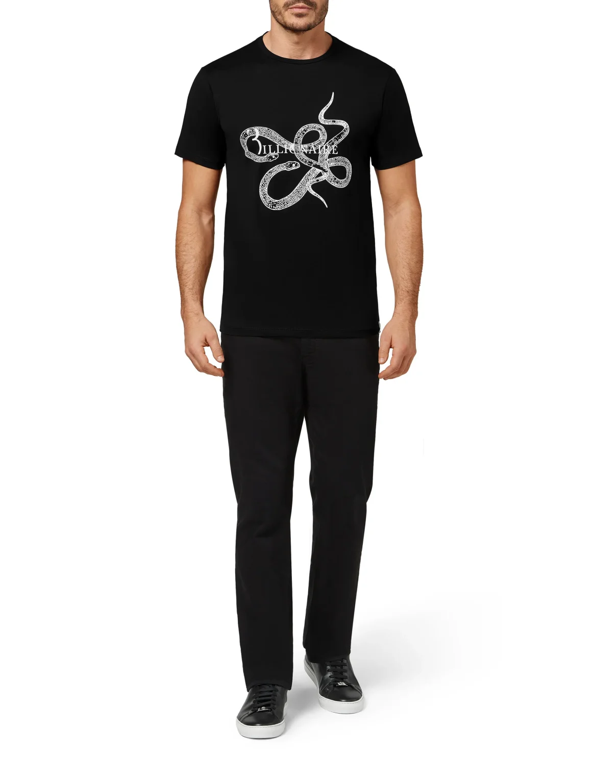 T-shirt Round Neck SS Snake, цвет: Черный