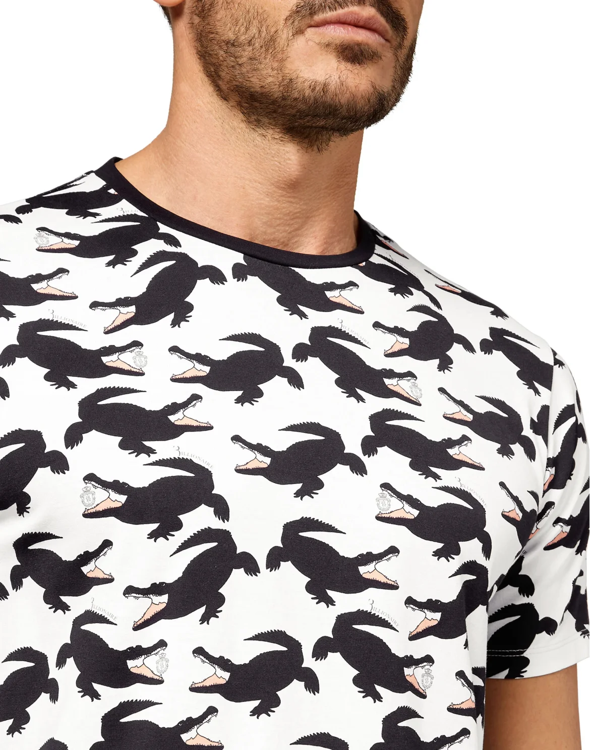 T-shirt Round Neck SS All over print Crocodile, цвет: Голубой