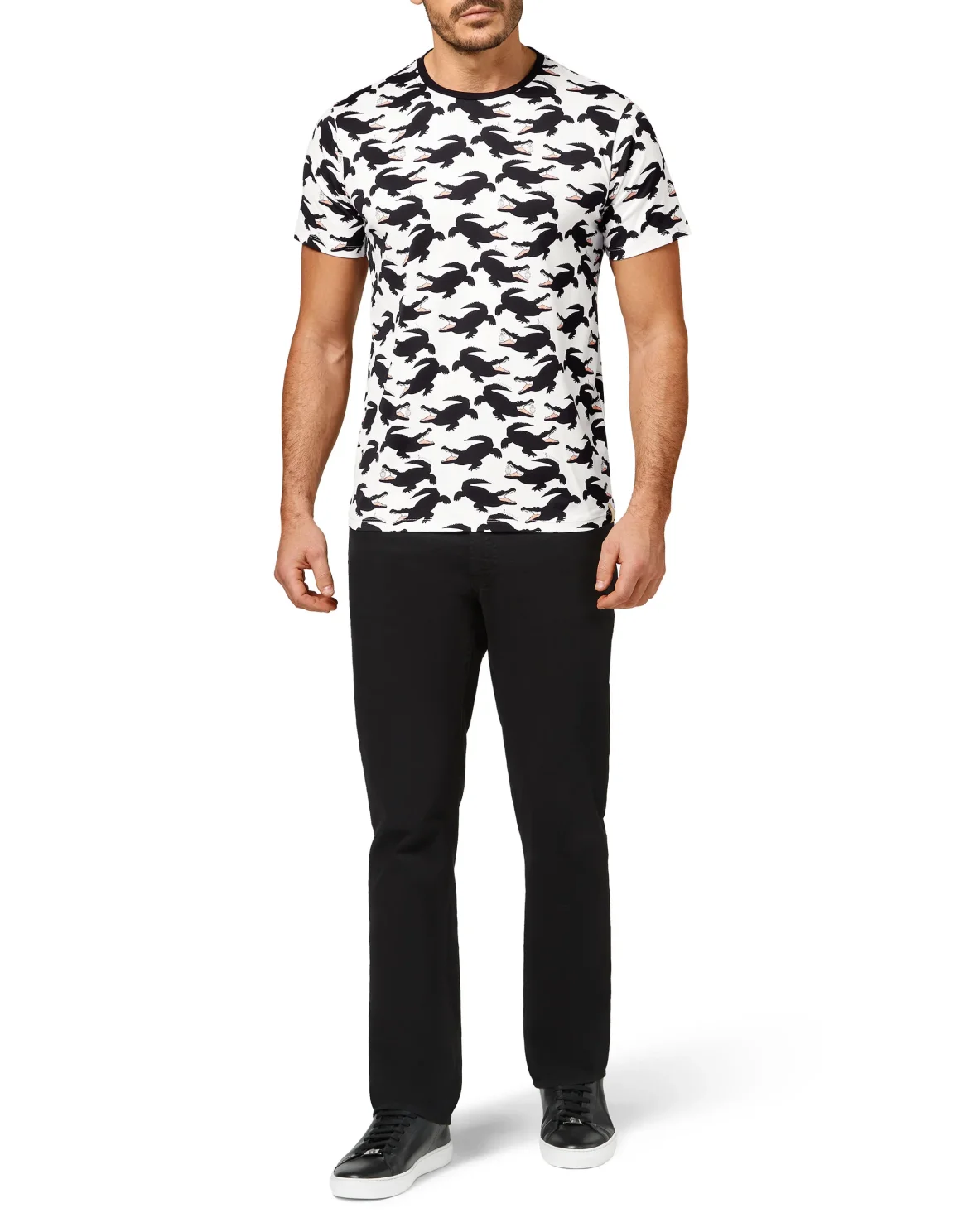 T-shirt Round Neck SS All over print Crocodile, цвет: Голубой