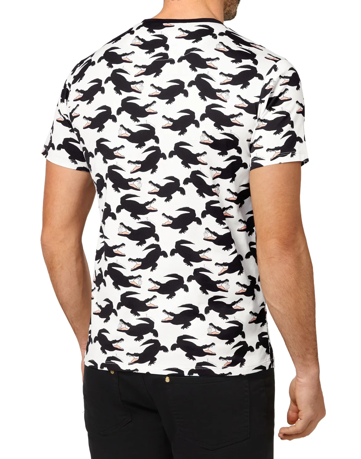 T-shirt Round Neck SS All over print Crocodile, цвет: Голубой