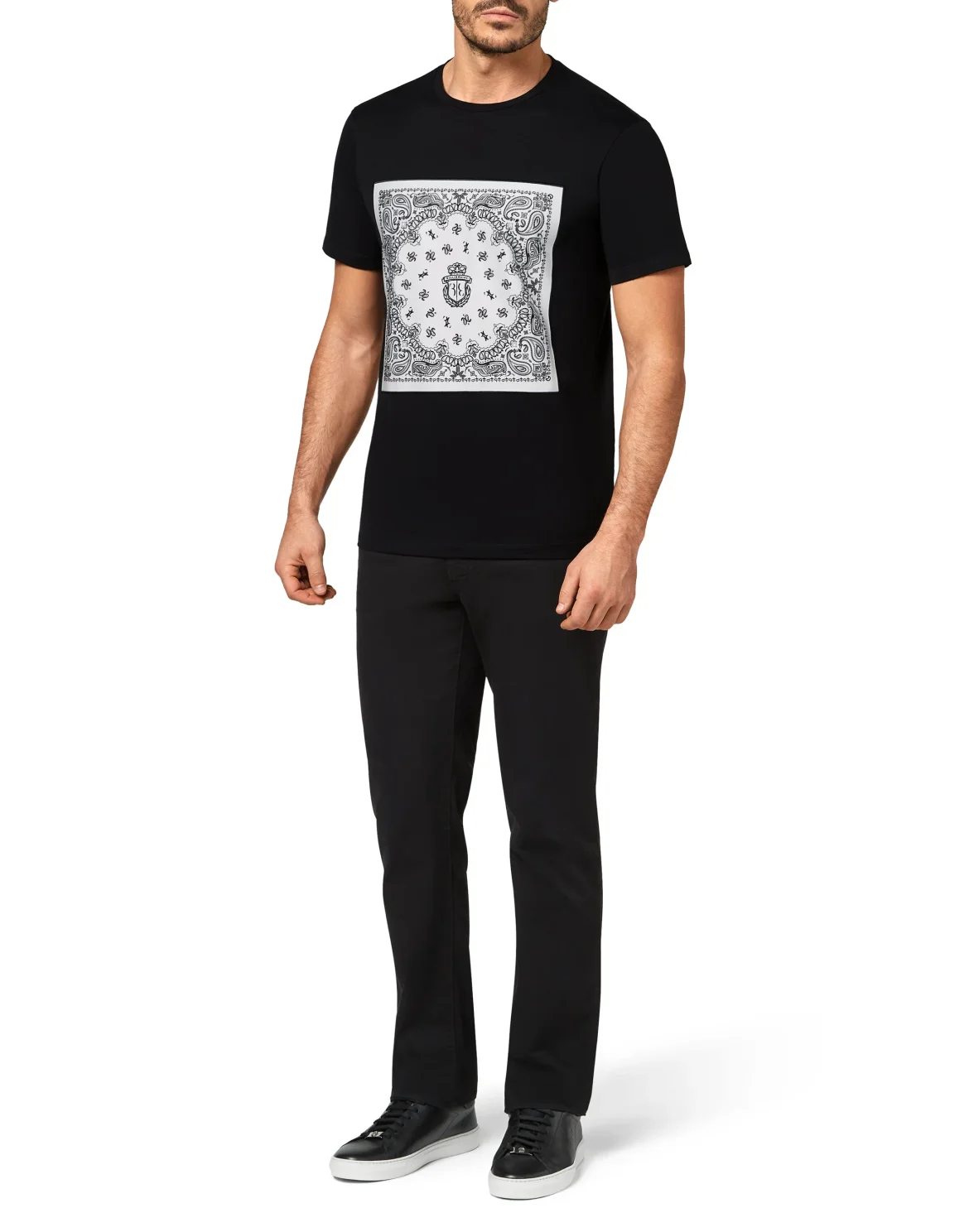 T-shirt Round Neck SS Crest, цвет: Черный