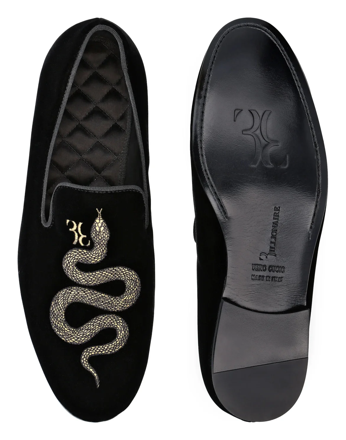Velvet Loafers Snake, цвет: Черный