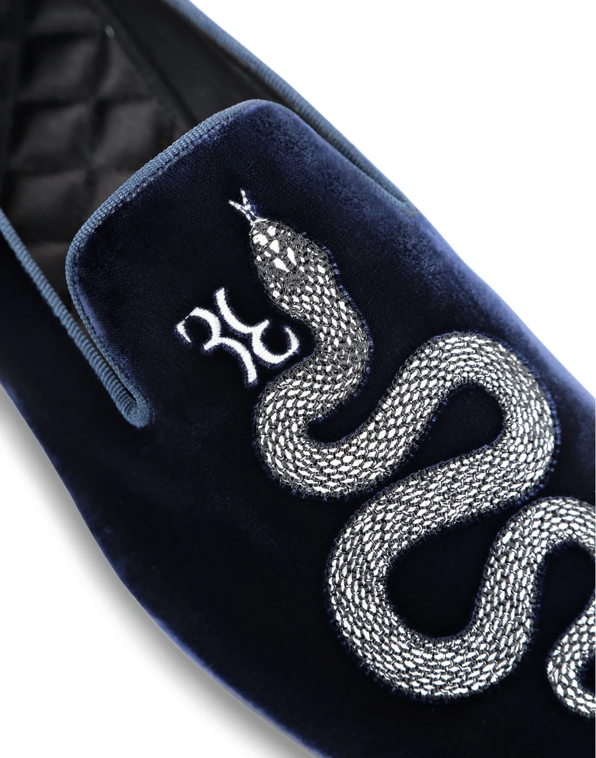 Velvet Loafers Snake, цвет: Синий