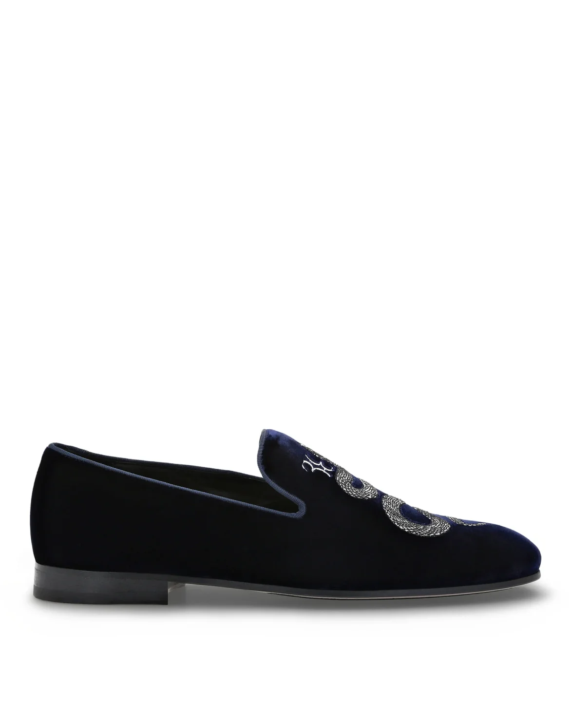 Velvet Loafers Snake, цвет: Синий