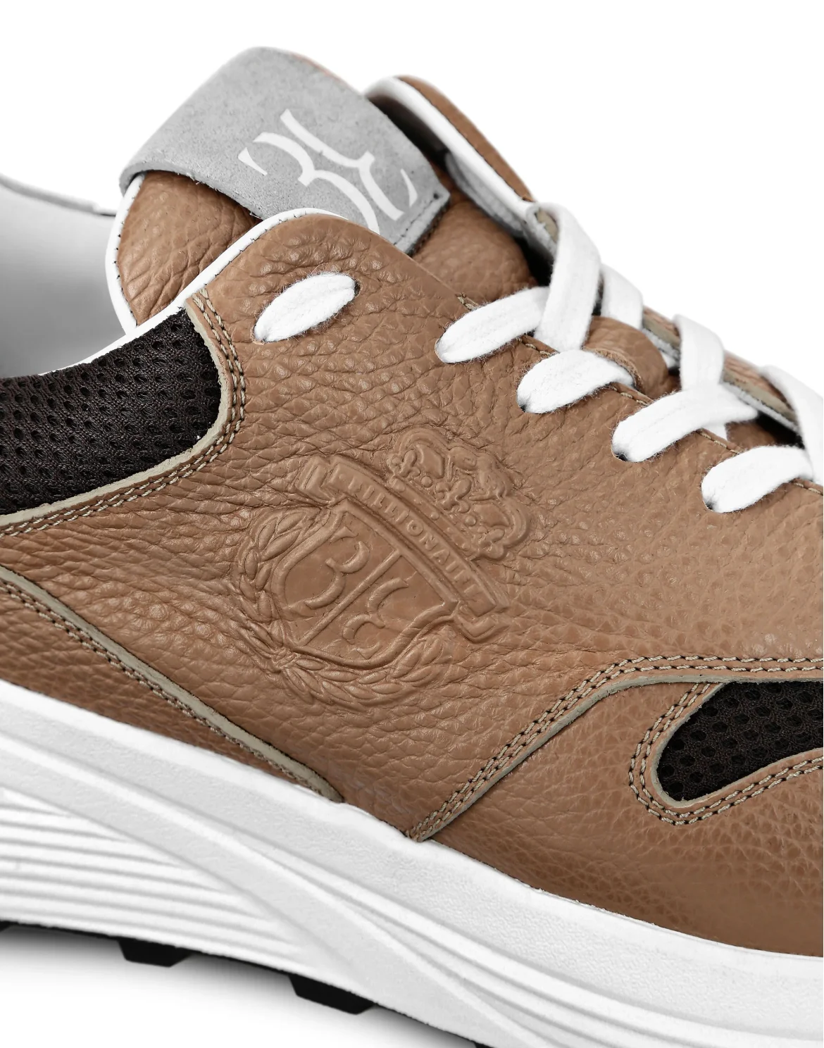 Runner mix leathers Crest, цвет: Бежевый