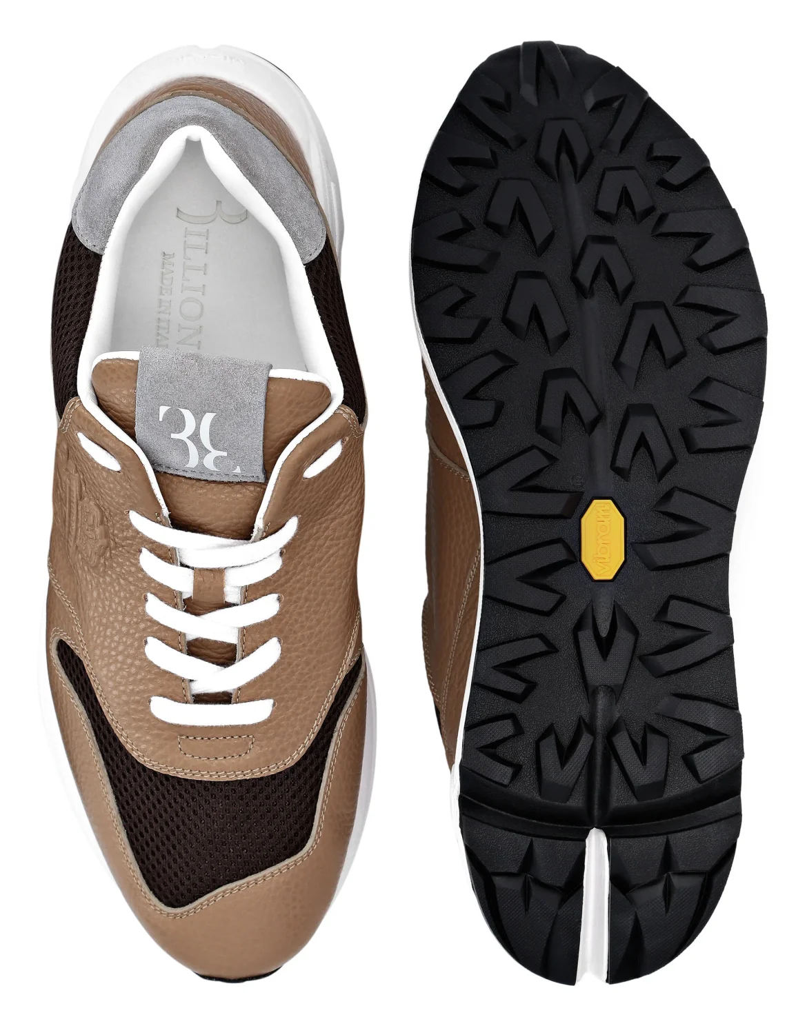 Runner mix leathers Crest, цвет: Бежевый