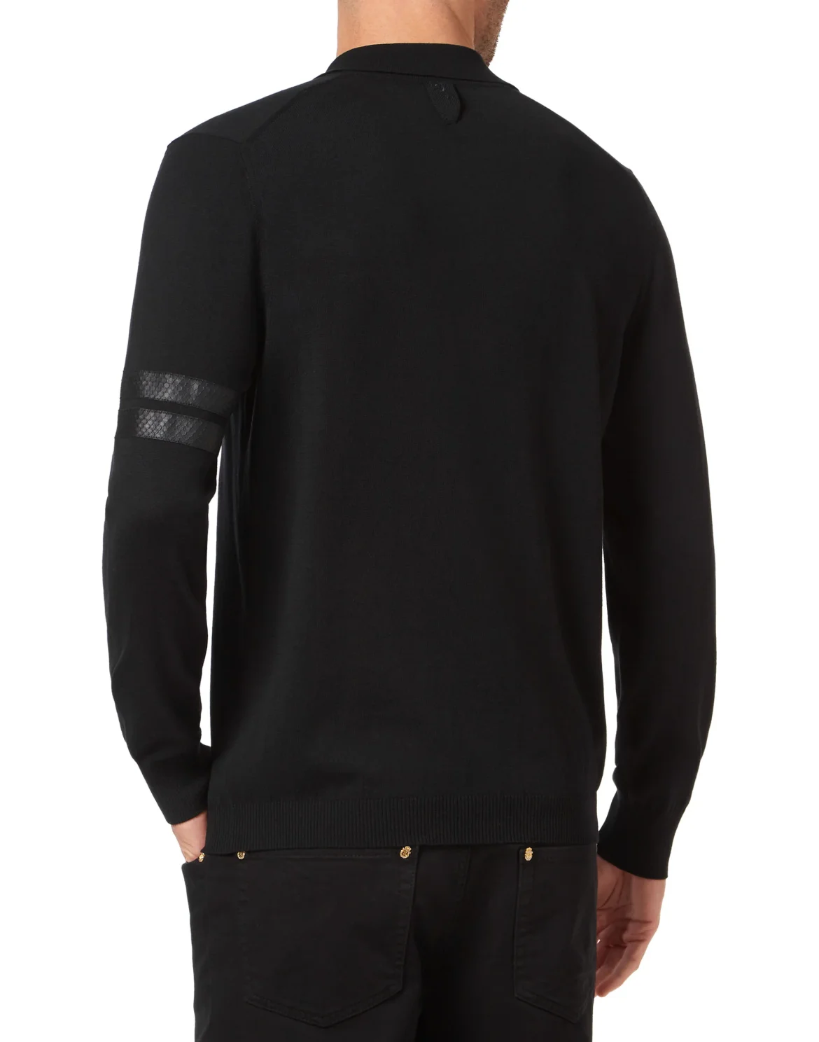 Knit Pullover Polo-Neck LS, цвет: Черный