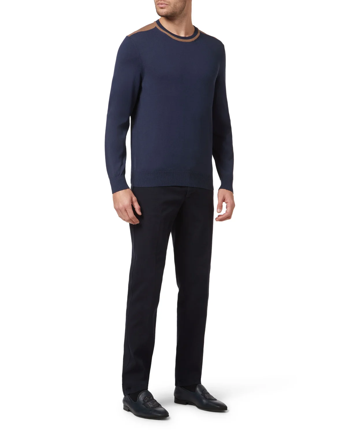 Pullover Round Neck LS, цвет: Синий