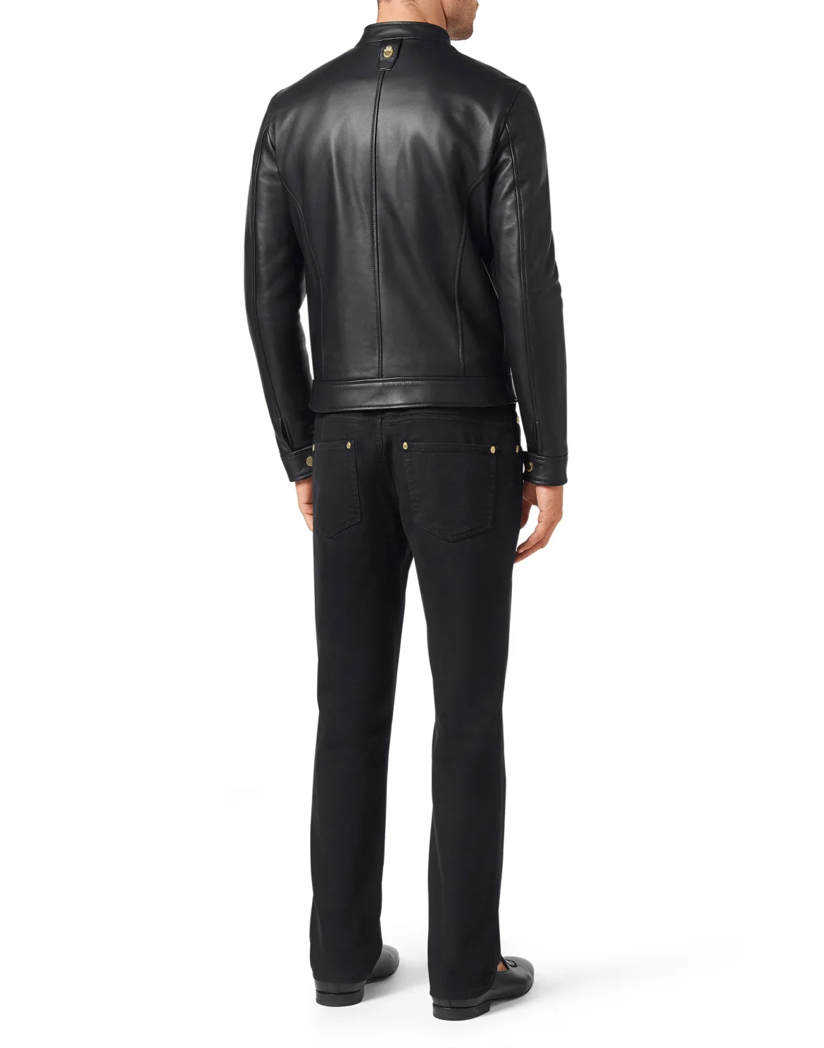 Leather Moto Jacket, цвет: Черный