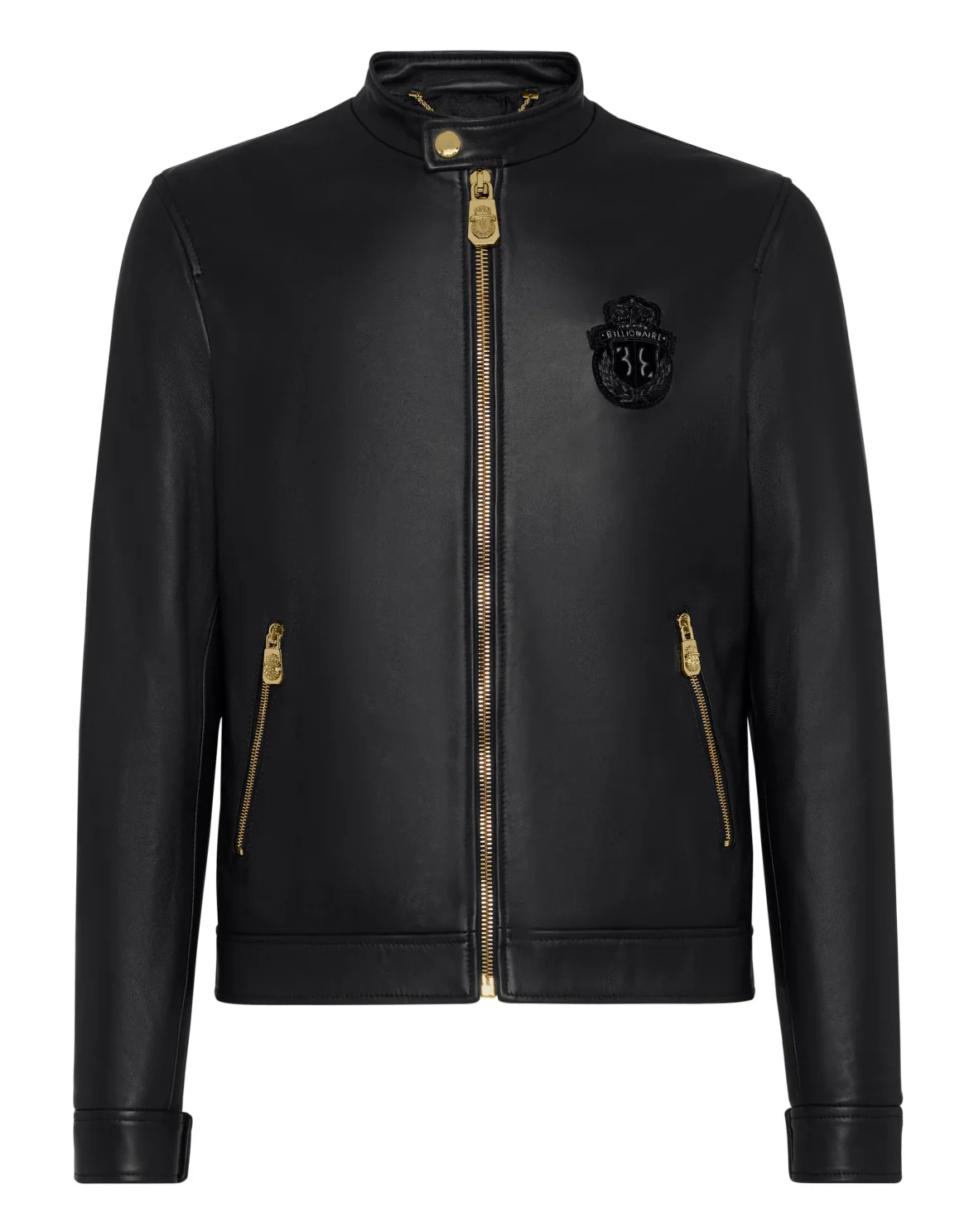 Leather Moto Jacket, цвет: Черный