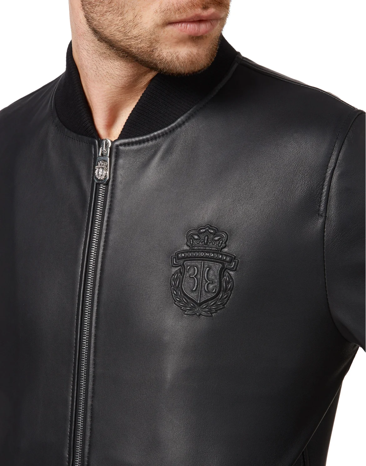 Leather Bomber  Crest, цвет: Черный