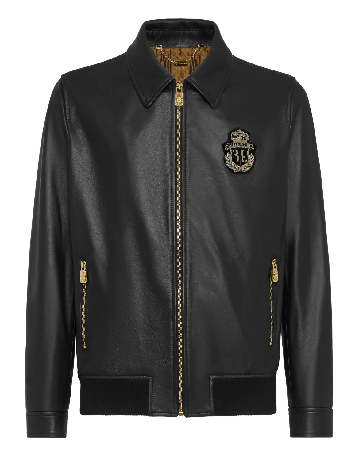 Leather Bomber, цвет: Черный