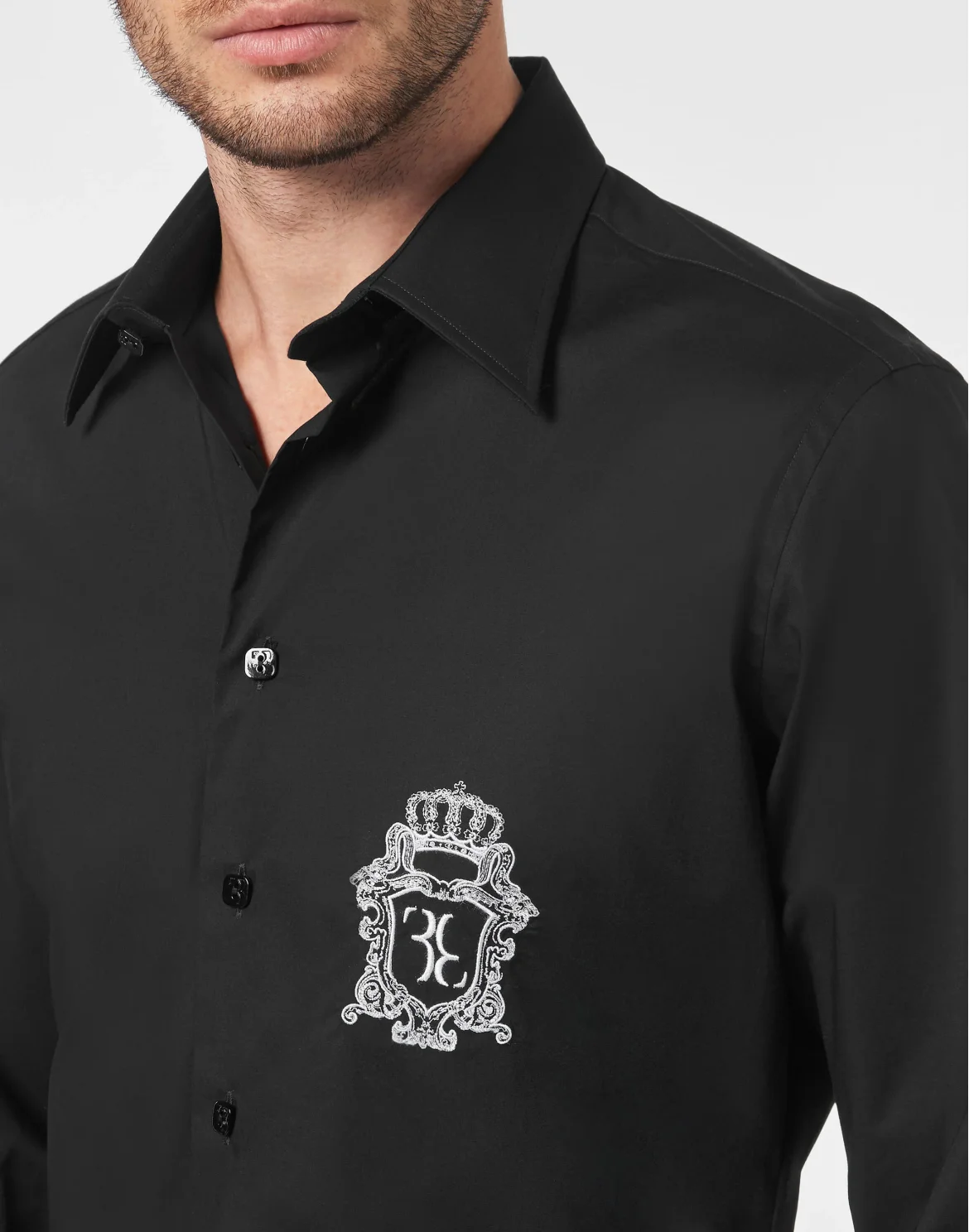 Shirt Silver Cut LS, цвет: Черный