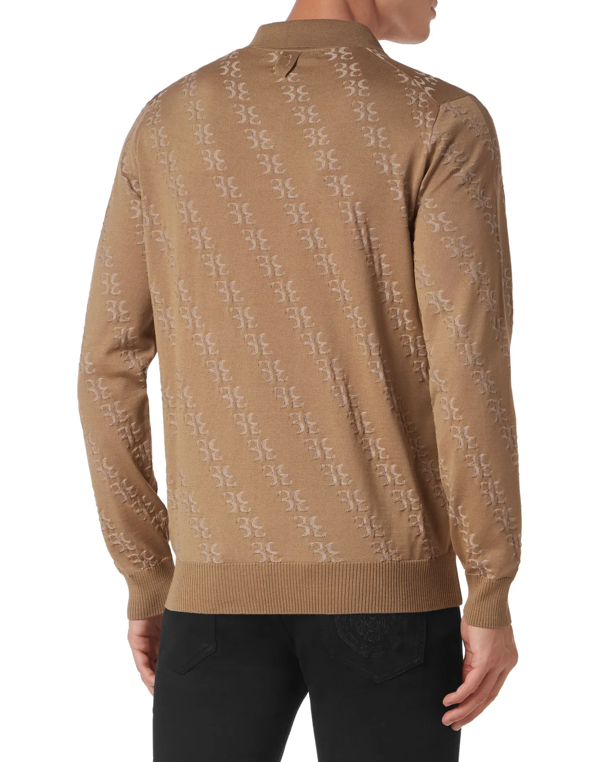 Wool and Silk Pullover Polo-Neck LS, цвет: Бежевый