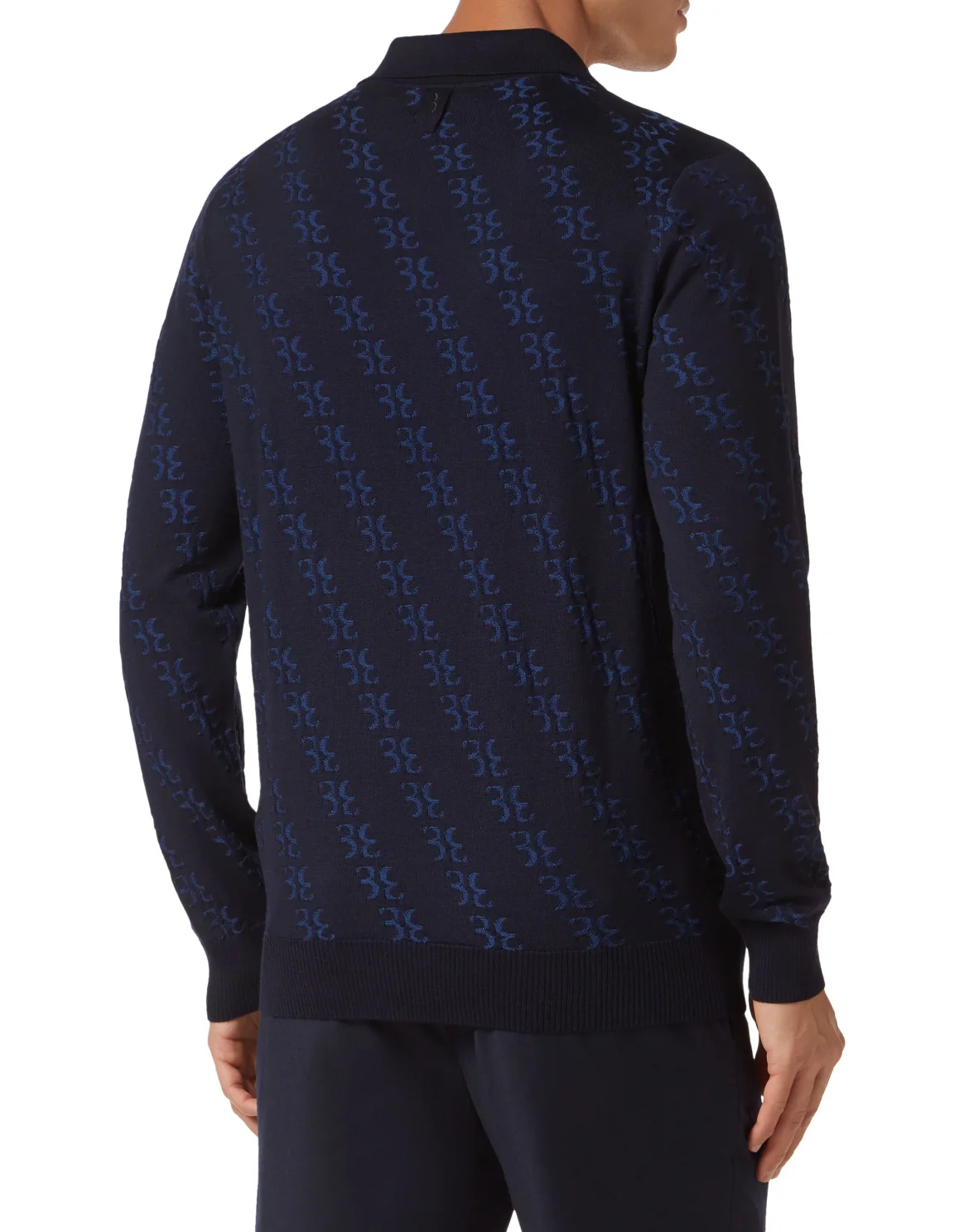 Wool and Silk Pullover Polo-Neck LS, цвет: Синий