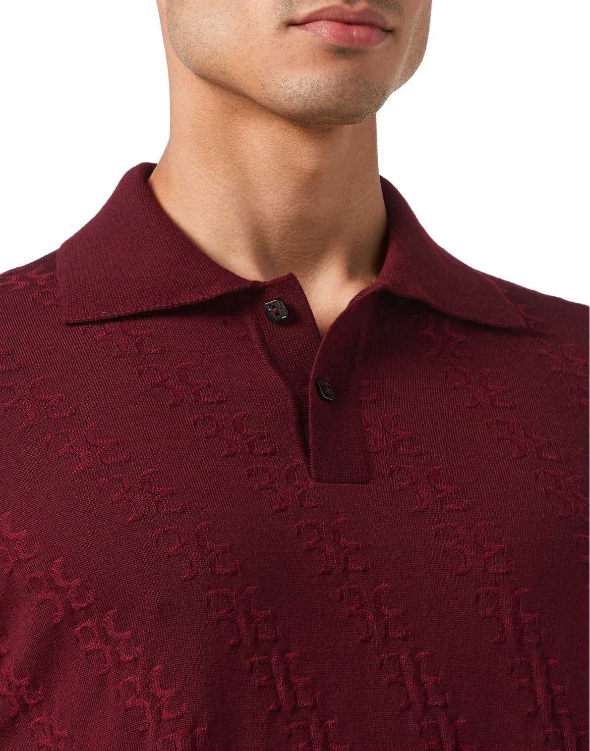 Wool and Silk Pullover Polo-Neck LS, цвет: Красный