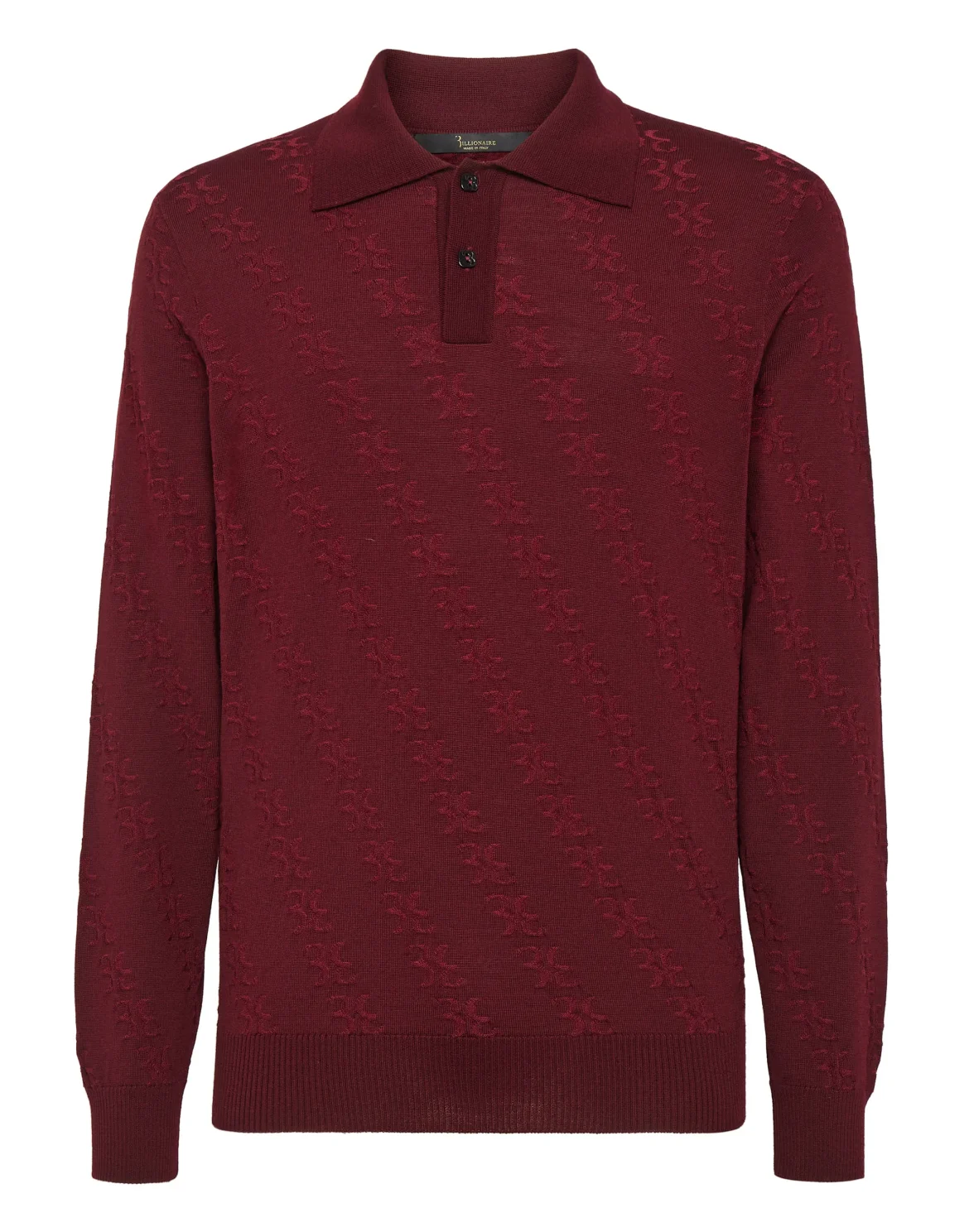 Wool and Silk Pullover Polo-Neck LS, цвет: Красный