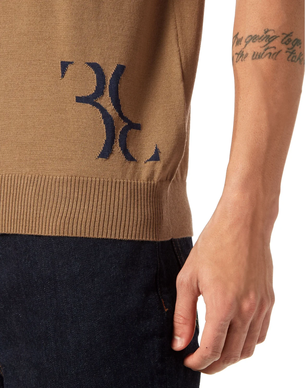 Wool and Silk T-shirt SS, цвет: Бежевый