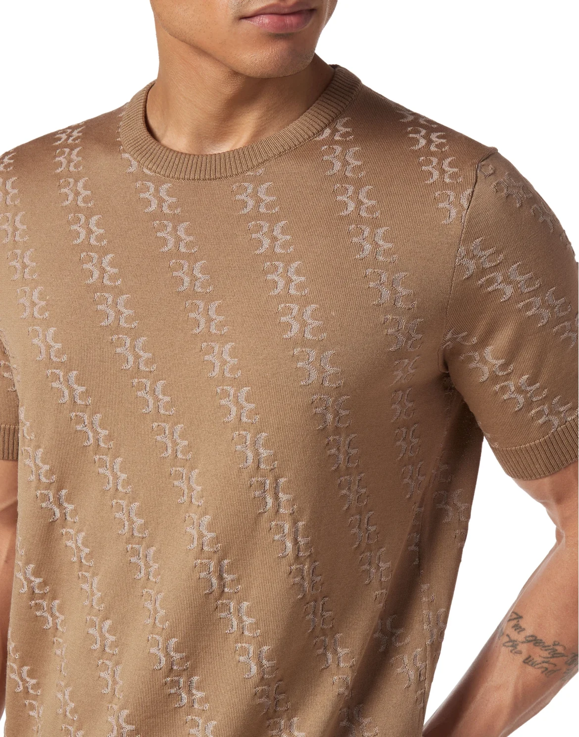 Wool and Silk T-shirt SS, цвет: Бежевый