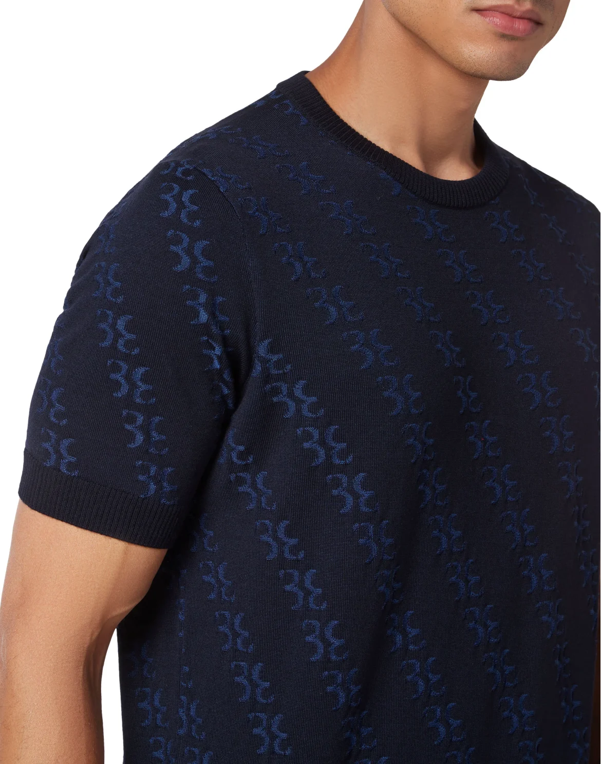 Wool and Silk T-shirt SS, цвет: Синий