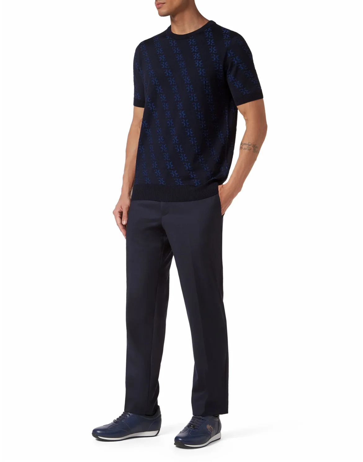 Wool and Silk T-shirt SS, цвет: Синий
